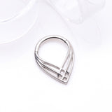 Detail View 2 of Triple Cross Weave Clicker Hoop Ring