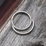Detail View 2 of Classic Double Loop Accent Clicker Hoop Ring