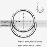 Detail View 1 of Classic Double Loop Accent Clicker Hoop Ring