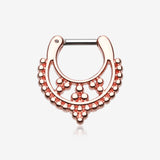 Rose Gold Royal Filigree Septum Clicker-Rose Gold