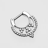 Detail View 2 of Classic Royal Filigree Septum Clicker-Steel