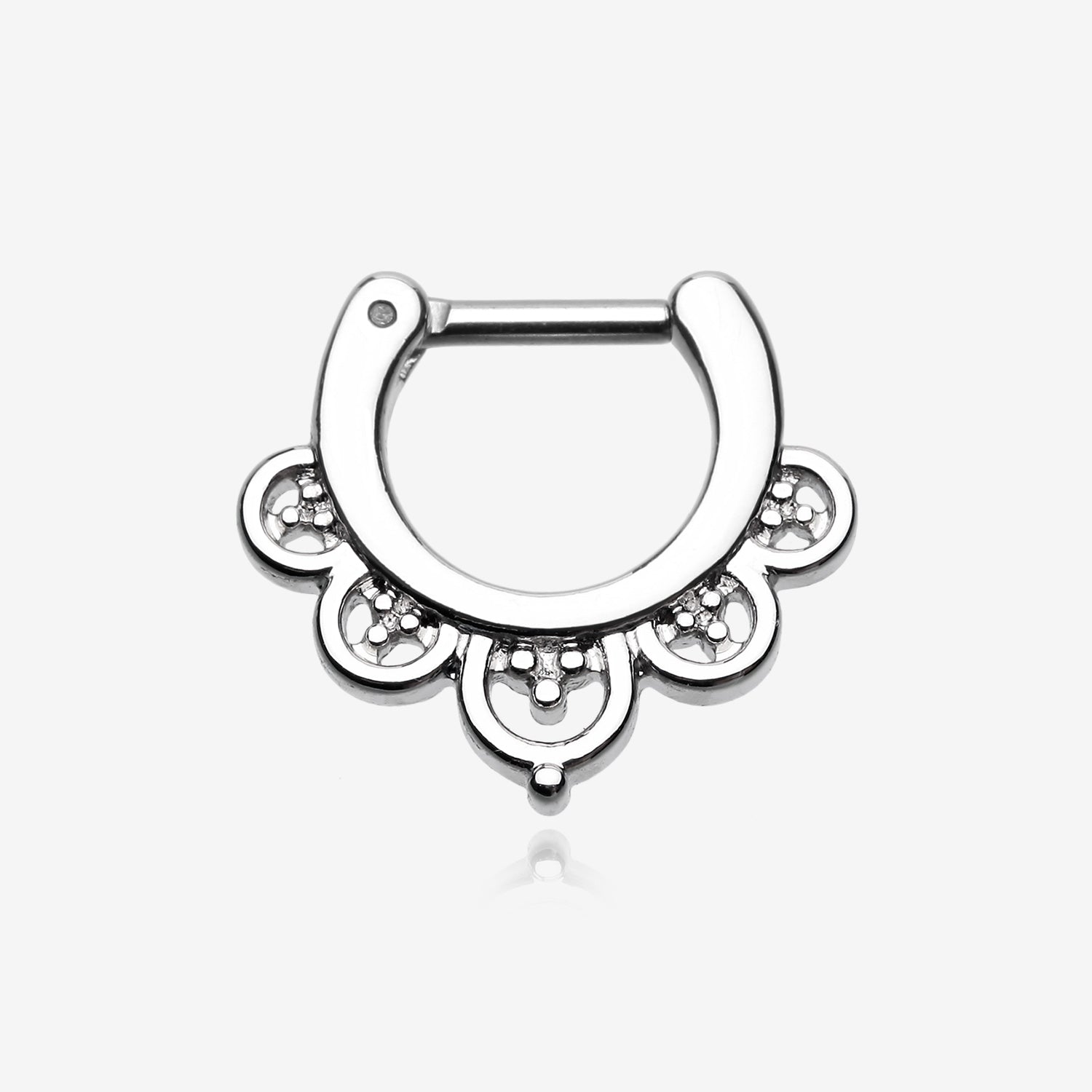 Imperial Filigree Septum Clicker-Steel