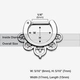Detail View 1 of Imperial Filigree Septum Clicker-Steel