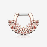 Rose Gold Arioso Filigree Septum Clicker