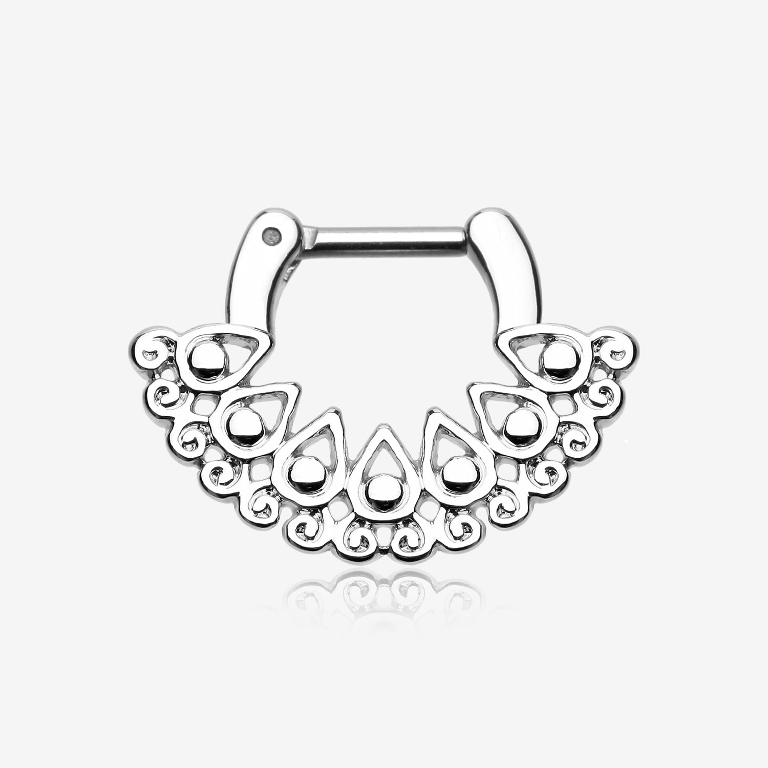 Arioso Filigree Septum Clicker-Steel