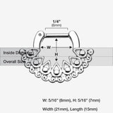 Detail View 1 of Arioso Filigree Septum Clicker-Steel