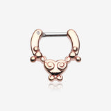 Rose Gold Tribal Saia Septum Clicker-Rose Gold