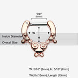 Detail View 1 of Rose Gold Tribal Saia Septum Clicker-Rose Gold