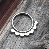 Detail View 2 of Mandala Flower Clicker Hoop Ring