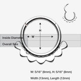 Detail View 1 of Mandala Flower Clicker Hoop Ring