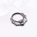 Detail View 2 of Blackline Flying Night Bat Steel Clicker Hoop Ring