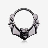 Blackline Flying Night Bat Steel Clicker Hoop Ring