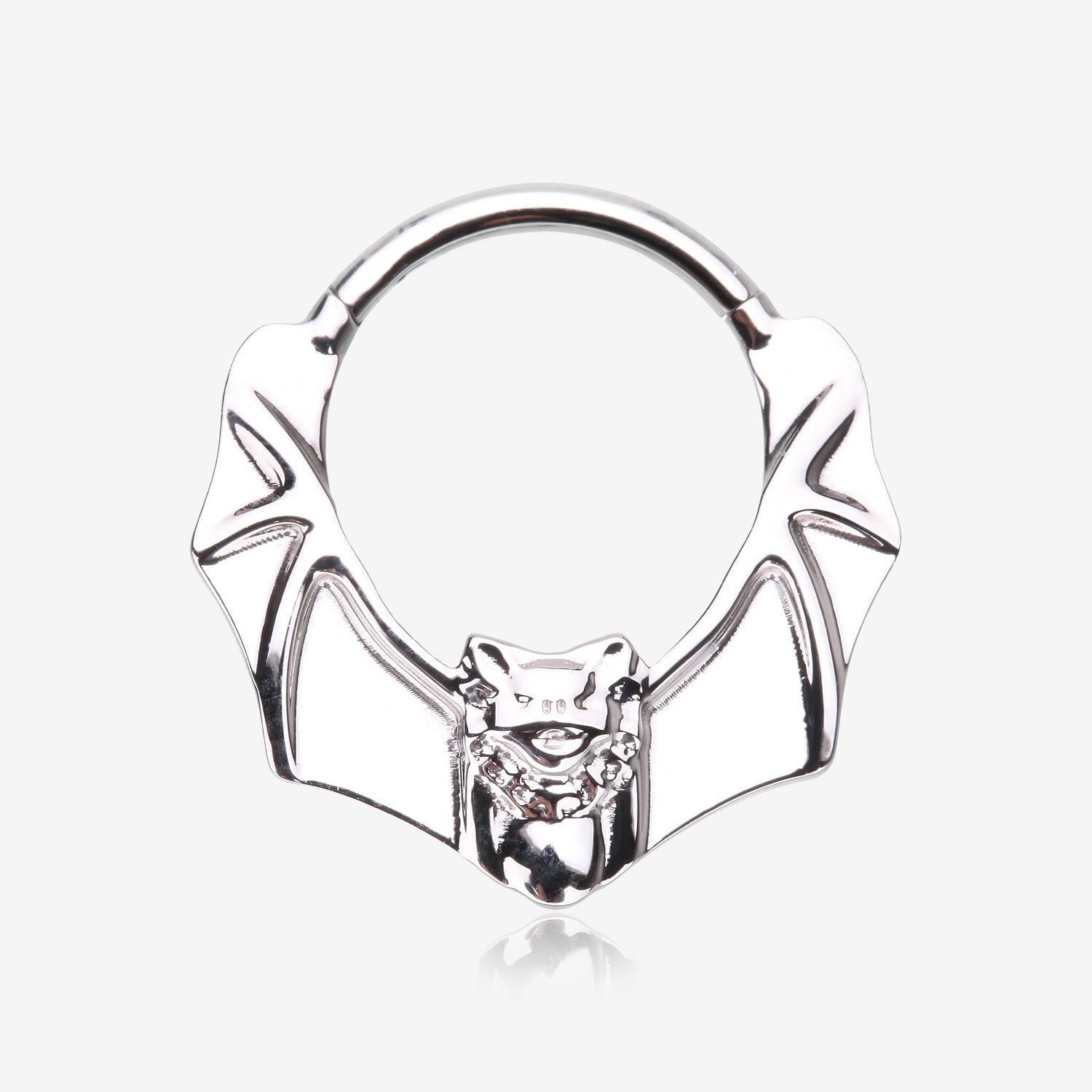 Flying Night Bat Steel Clicker Hoop Ring