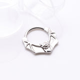 Detail View 2 of Flying Night Bat Steel Clicker Hoop Ring