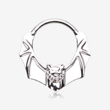Flying Night Bat Steel Clicker Hoop Ring