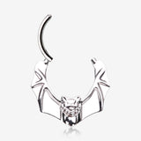 Detail View 1 of Flying Night Bat Steel Clicker Hoop Ring