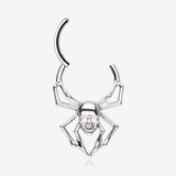 Detail View 1 of Venomous Skull Spider Steel Clicker Hoop Ring