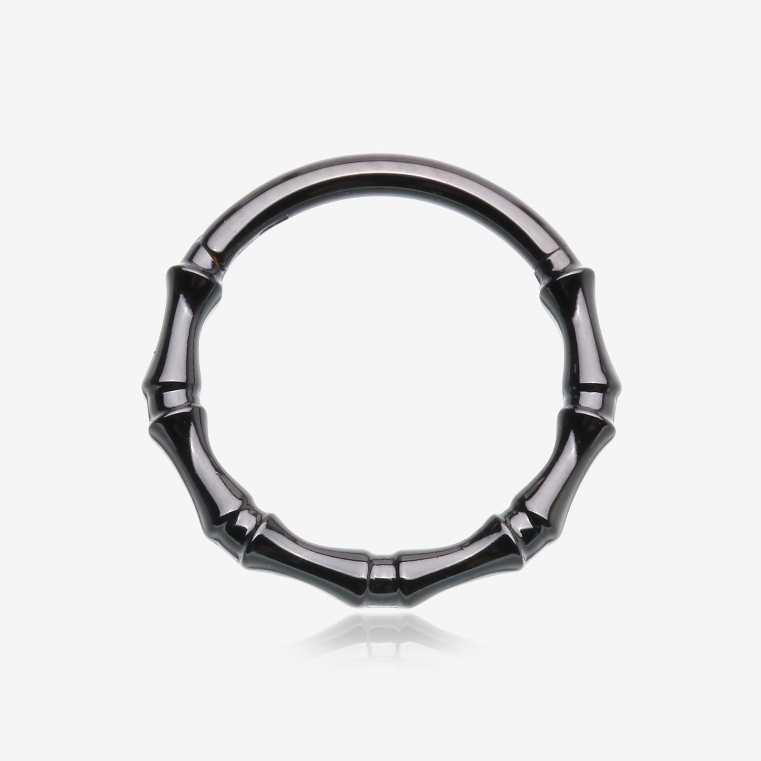Blackline Tribal Bones Clicker Hoop Ring