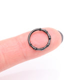 Detail View 3 of Blackline Tribal Bones Clicker Hoop Ring