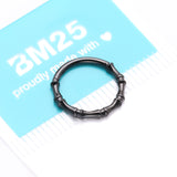 Detail View 4 of Blackline Tribal Bones Clicker Hoop Ring