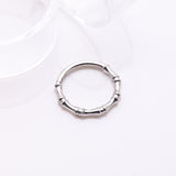 Detail View 2 of Tribal Bones Steel Clicker Hoop Ring