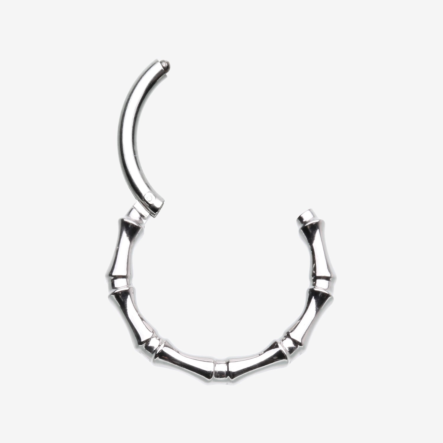 Detail View 1 of Tribal Bones Steel Clicker Hoop Ring