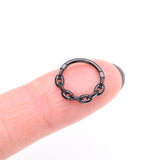 Detail View 3 of Blackline Chain Link V2 Clicker Hoop Ring