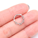 Detail View 3 of Chain Link V2 Clicker Hoop Ring