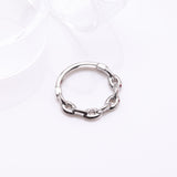 Detail View 2 of Chain Link V2 Clicker Hoop Ring