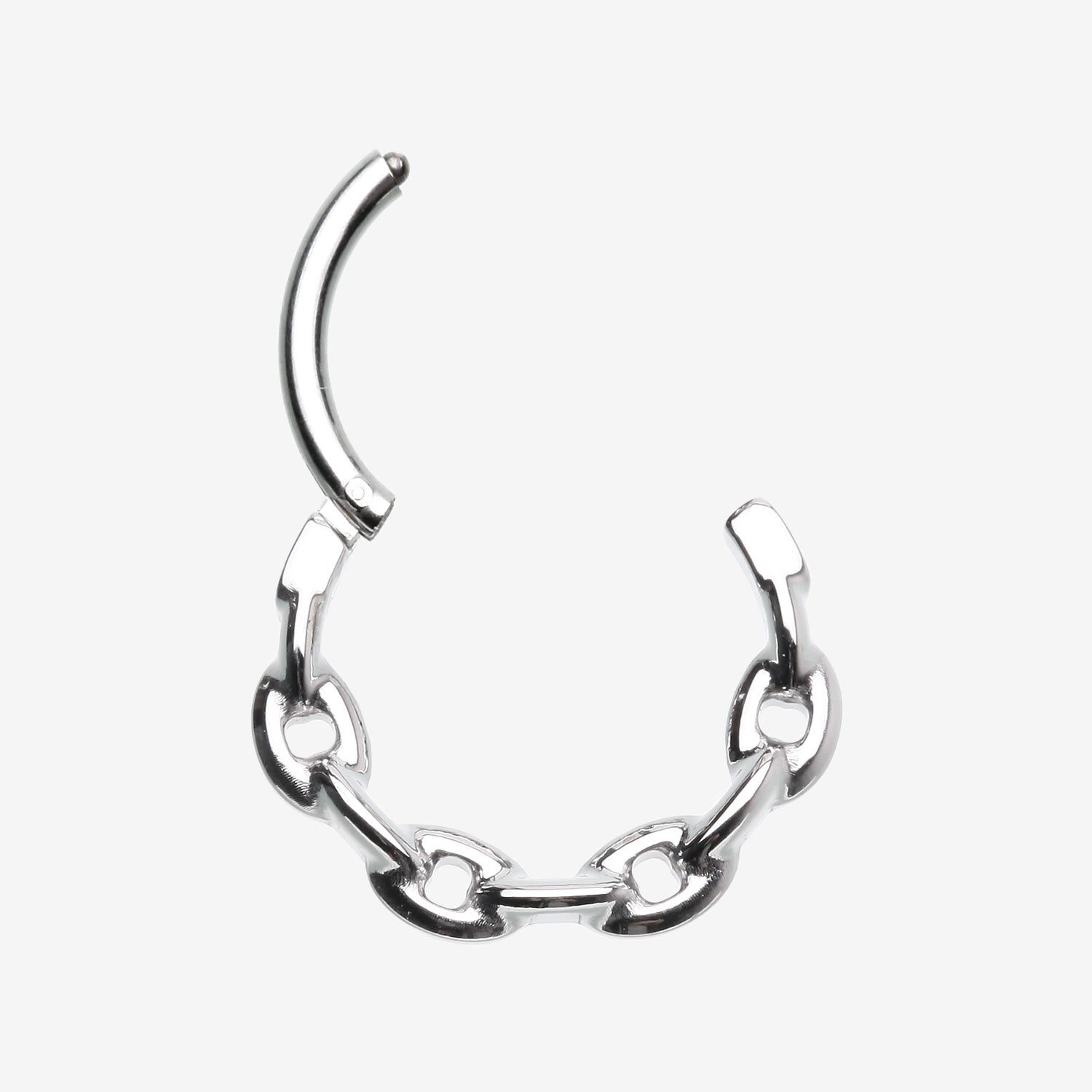 Detail View 1 of Chain Link V2 Clicker Hoop Ring