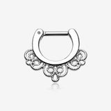 Florid Filigree Septum Clicker-Steel