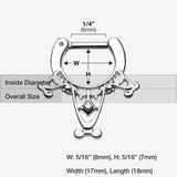 Detail View 1 of Amarhus Tribal Filigree Septum Clicker-Steel