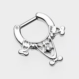 Detail View 2 of Amarhus Tribal Filigree Septum Clicker-Steel