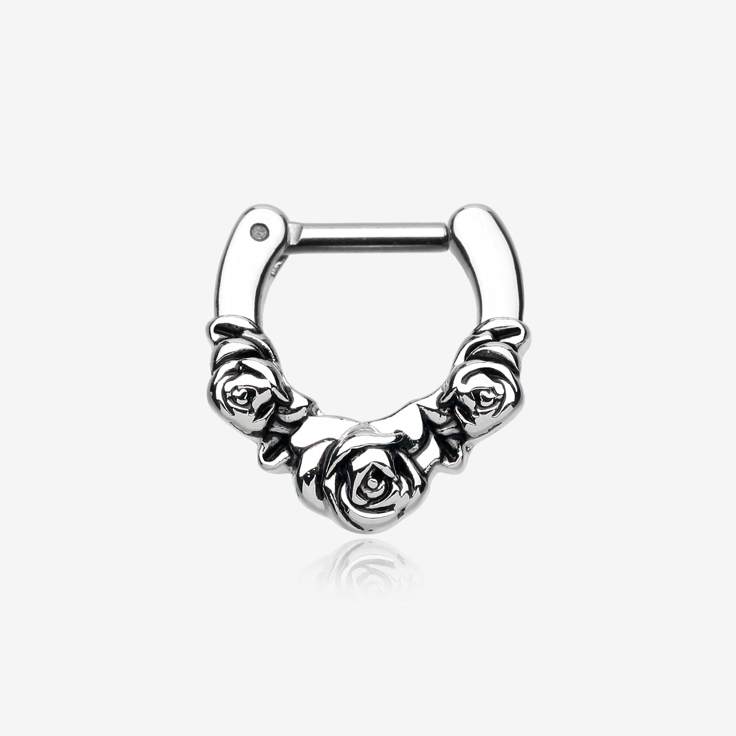 Rose Garden Icon Septum Clicker-Steel