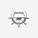 Classic Nautical Wheel Septum Clicker