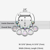 Detail View 1 of Opal Aureole Gemina Septum Clicker-Aurora Borealis/White