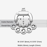 Aureole Gemina Sparkle Septum Clicker-Clear