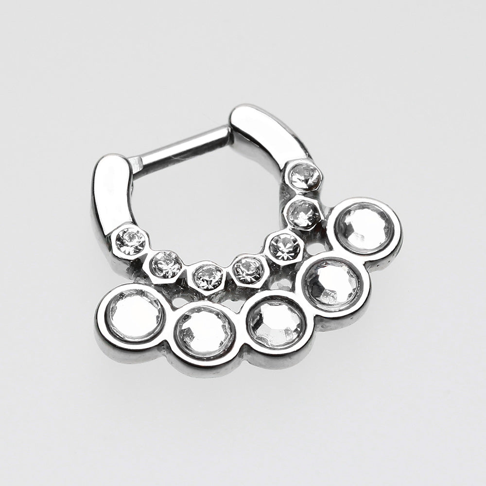 Aureole Gemina Sparkle Septum Clicker-Clear