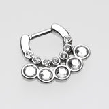 Aureole Gemina Sparkle Septum Clicker-Clear
