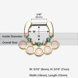 Detail View 1 of Golden Opal Aureole Gemina Septum Clicker-Aurora Borealis/White