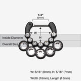 Colorline Aureole Gemina Sparkle Septum Clicker-Black/Clear