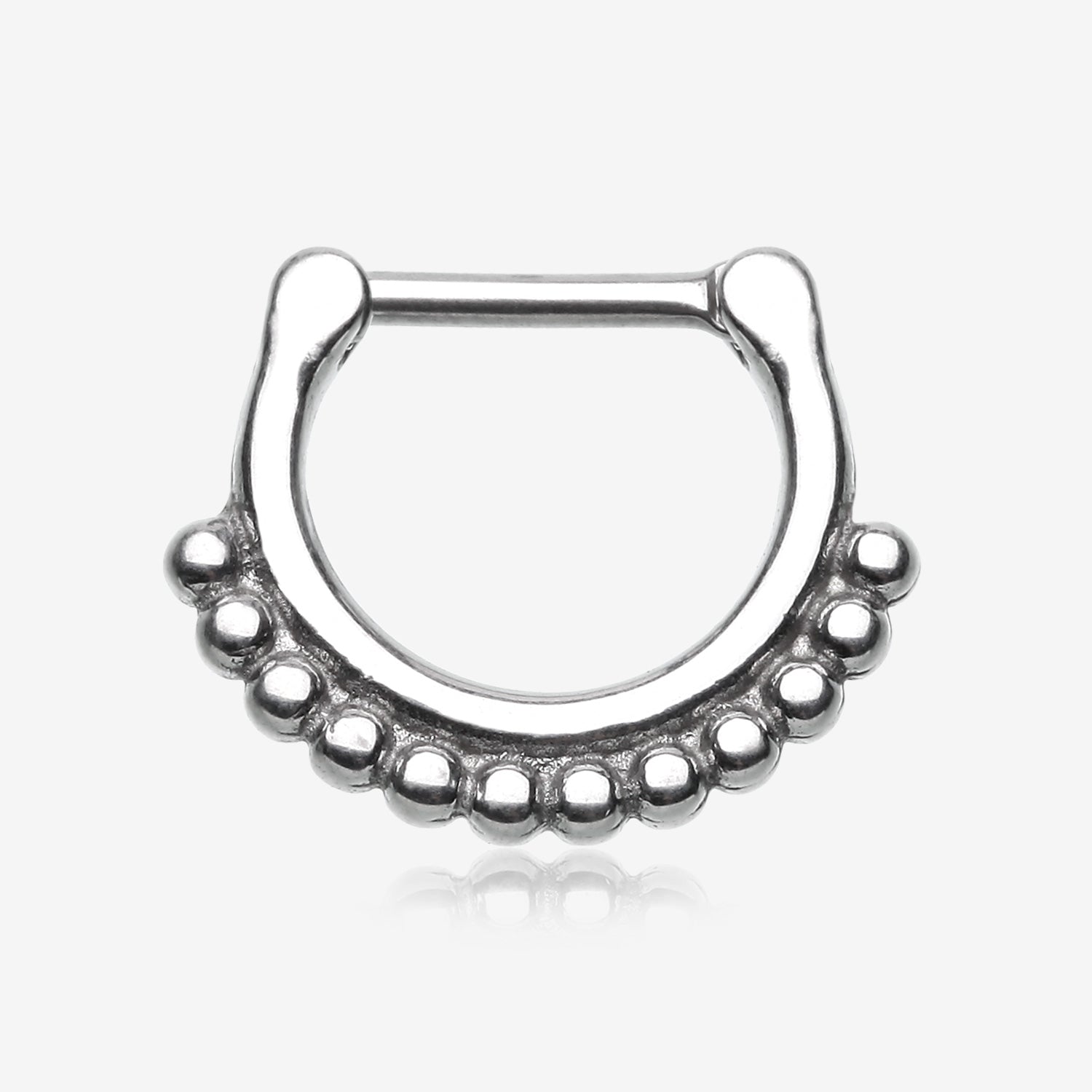 Classic Bali Tribal Beads Septum Clicker
