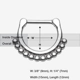 Classic Bali Tribal Beads Septum Clicker