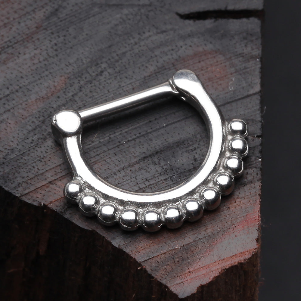 Classic Bali Tribal Beads Septum Clicker