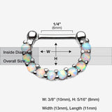 Detail View 1 of Fire Opal Princess Precia Steel Septum Clicker-White