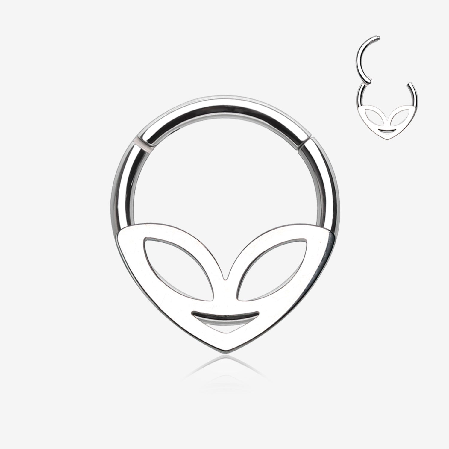 Retro Alien Head Segment Clicker Ring