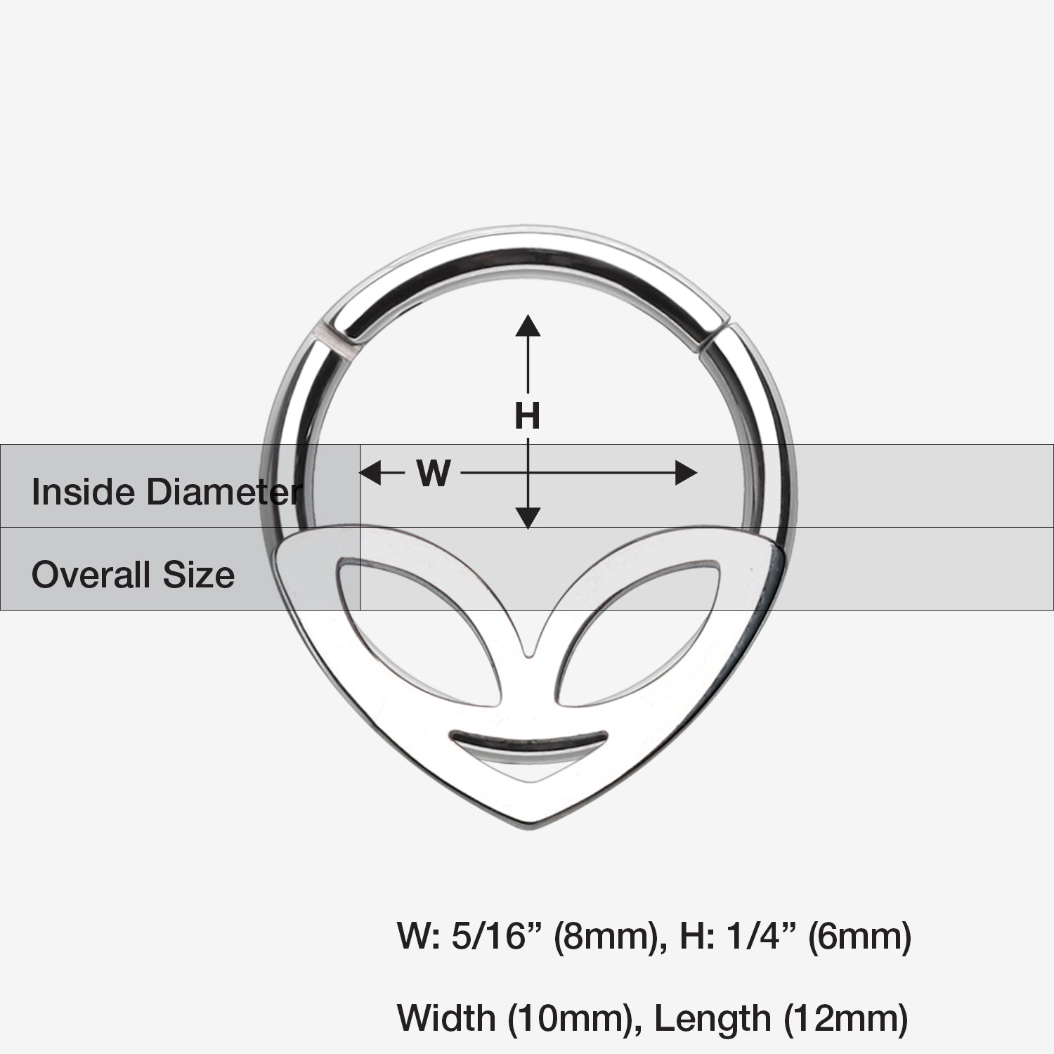 Detail View 1 of Retro Alien Head Segment Clicker Ring