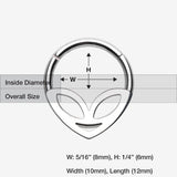 Detail View 1 of Retro Alien Head Segment Clicker Ring