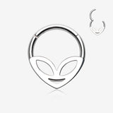 Retro Alien Head Segment Clicker Ring