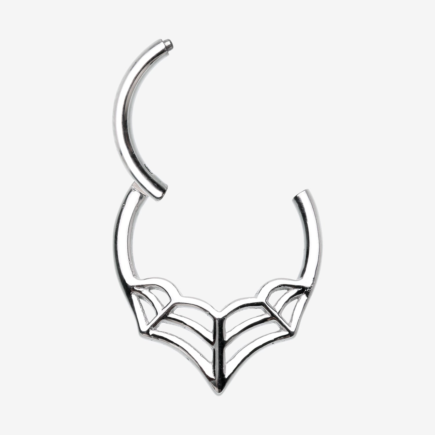 Detail View 1 of Eccentric Spider Web Clicker Hoop Ring